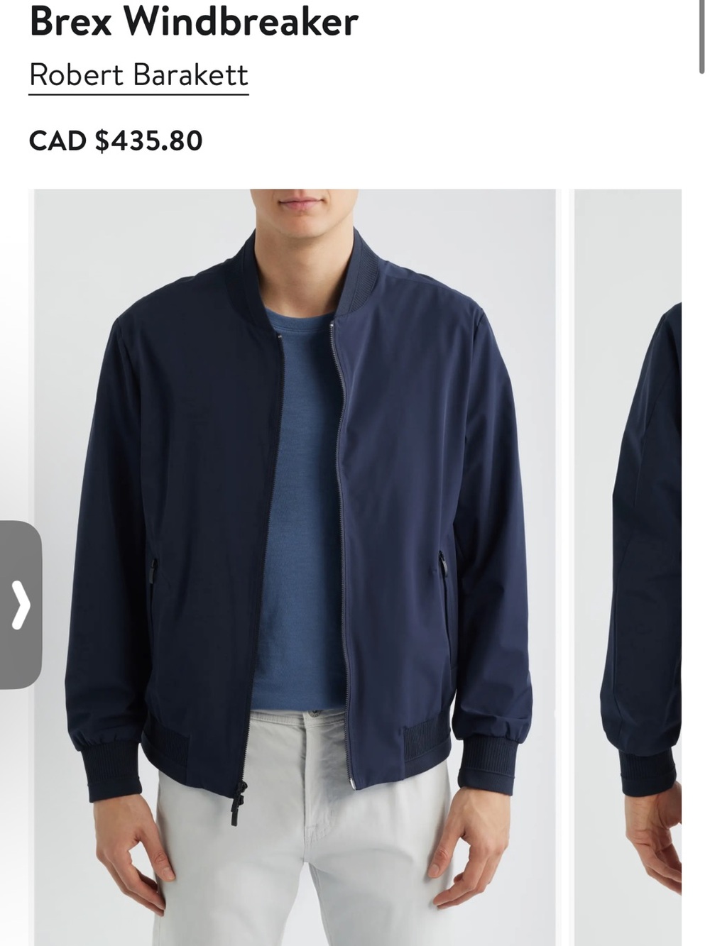 Robert Barakett Navy Bomber Jacket